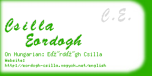 csilla eordogh business card